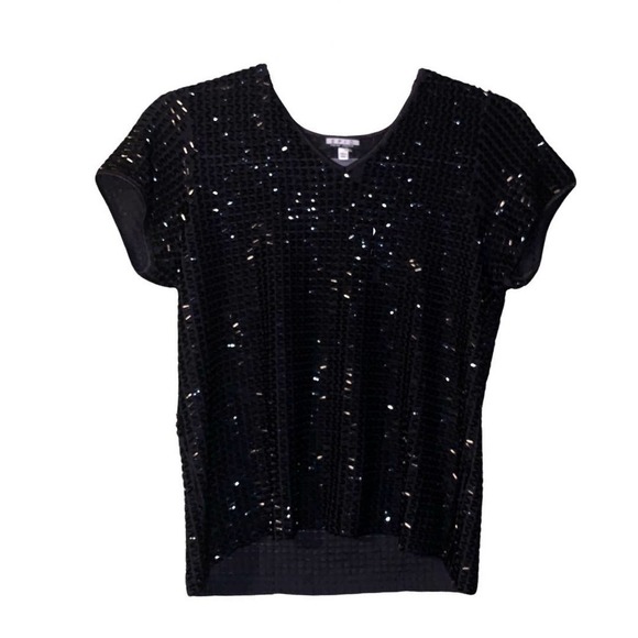 black sequin top Saks off 5th epic New York - Picture 1 of 7